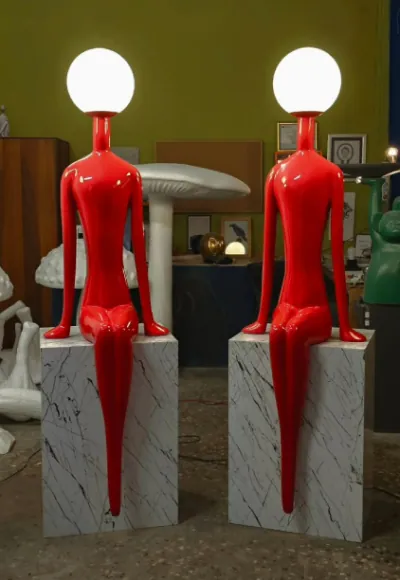 Ramazan Eroğlu Art Studio aydınlatma heykelleri